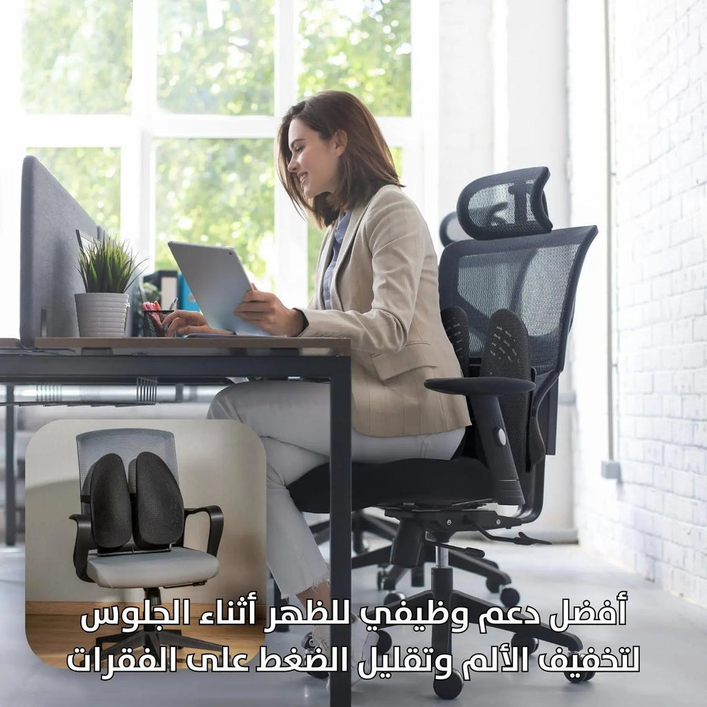 مسند لاسفل الظهر يركب على السيارة والكرسي Lower back support for your car and chair 2942