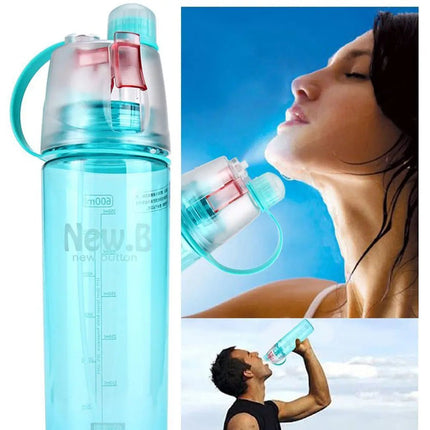 مطرة رياضة مع سبراي ماء رش 600 مل New. B Sports Plastic Spray Water Bottle 2181