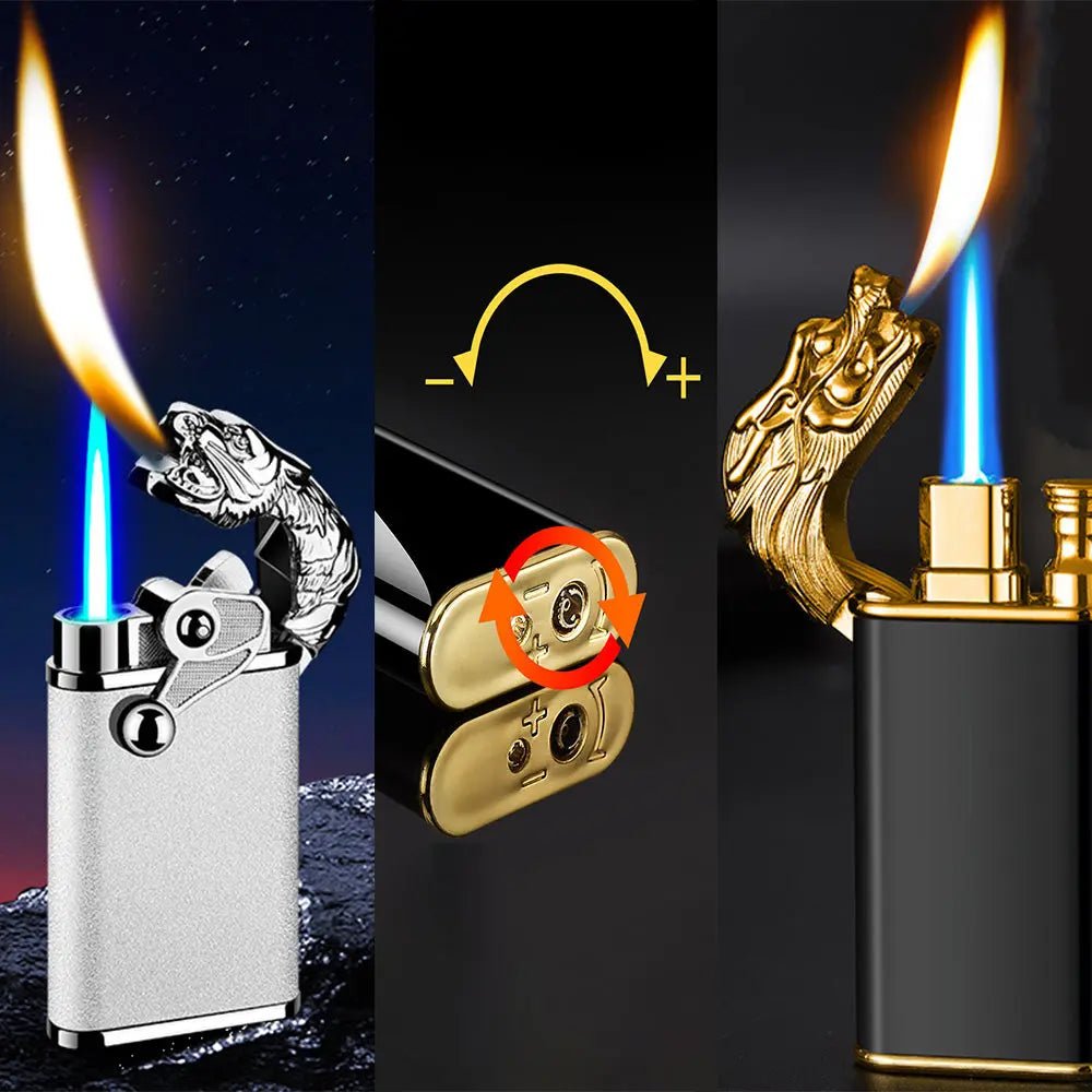 ولاعة على شكل اسد او تنين ضد الرياح lion or Dragon Lighter wind proof 2749