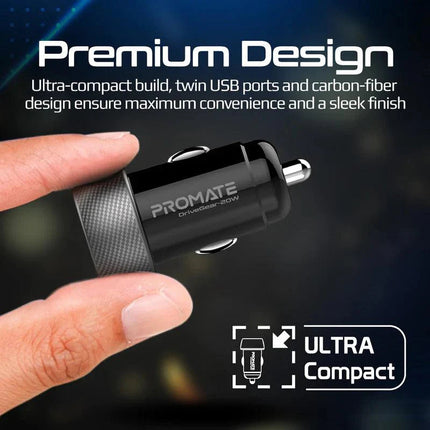 PROMATE DriveGear - 20W Quick Charging Mini Car Charger PRO - 30