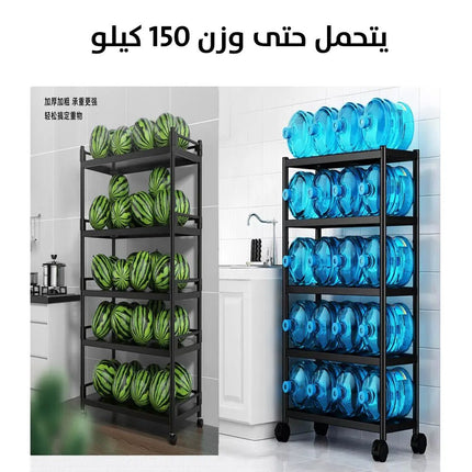 رفوف تخزين المنزلية متعددة الطبقات Kitchen rack multi - layer adjustable storage cabinet 2176
