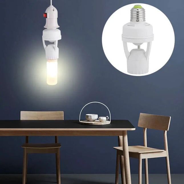 سوكة ضوء مستشعر الحركة Sensor Light Socket E27 Intensified IR Screw LED Bulb Light Lamp 2467