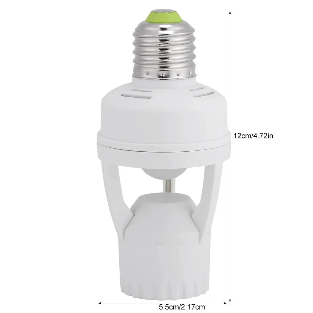 سوكة ضوء مستشعر الحركة Sensor Light Socket E27 Intensified IR Screw LED Bulb Light Lamp 2467