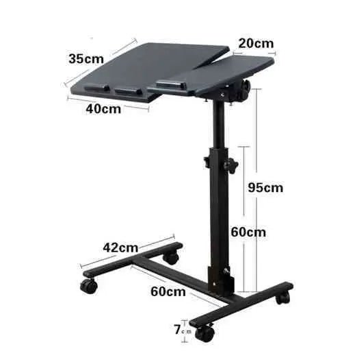 طاولة لابتوب متحركة قابلة للطي Foldable laptop table with wheels 327